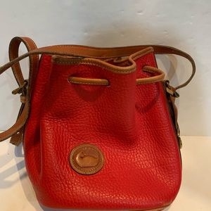 Rooney Burke Red small drawstring vintage bag